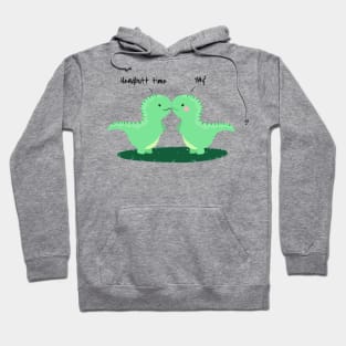 Adorable Dinosaurs Headbutting Hoodie